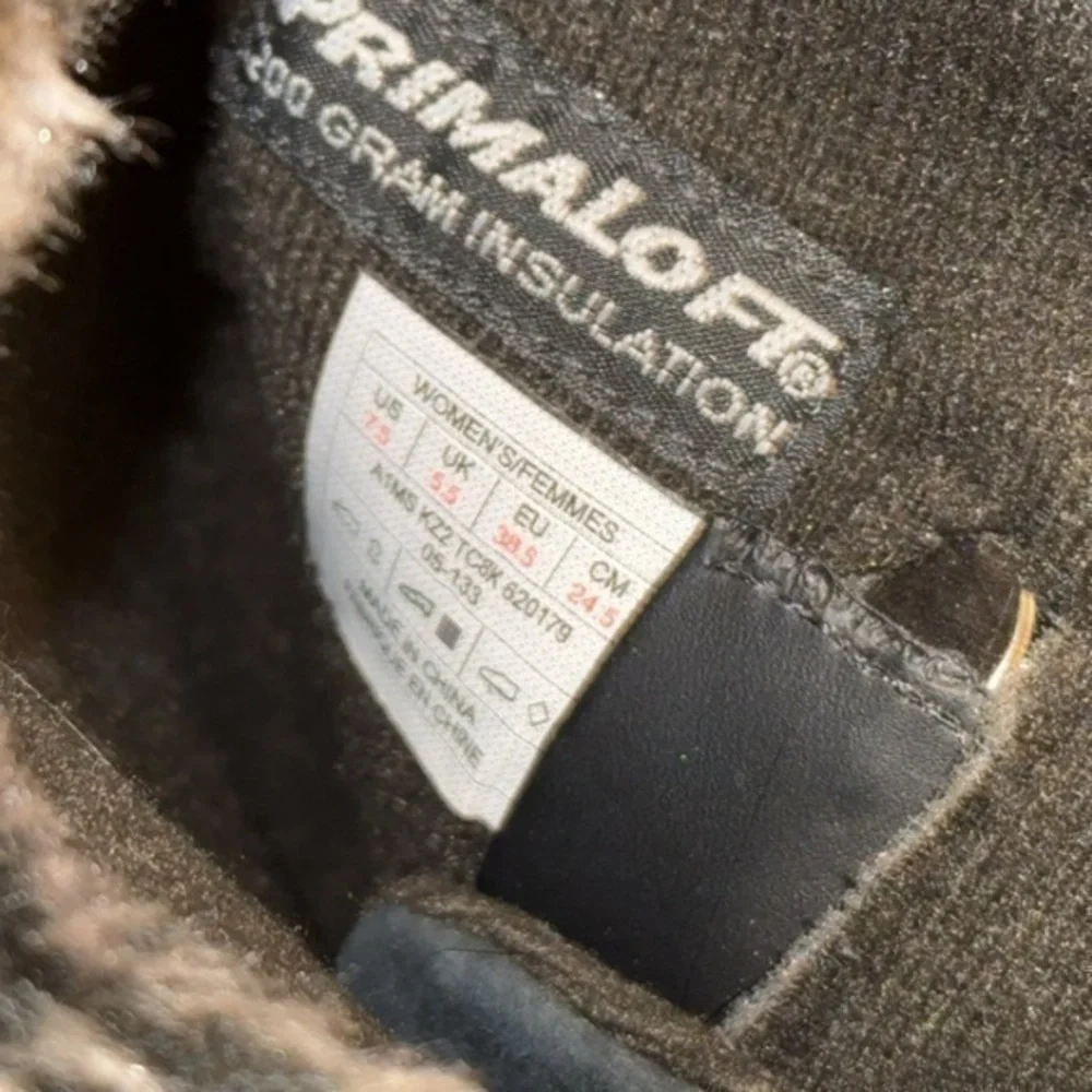 The North Face Janey II‎ Waterproof Black Leather Winter Snow Boots Size 7.5